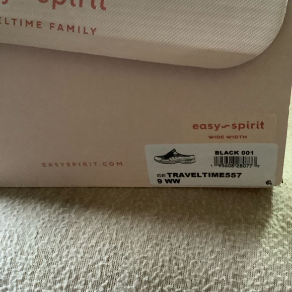 New in the box Black Traveltime Easy Spirits 9WW 9 Double Wide - Picture 8 of 8